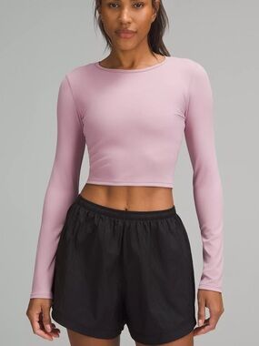 Lululemon Wunder Train cropped long sleeve shirt